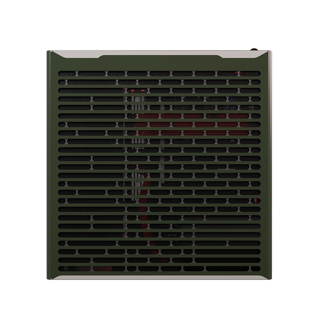 Metal side panel of Maingear Limited Edition Doom PC.
