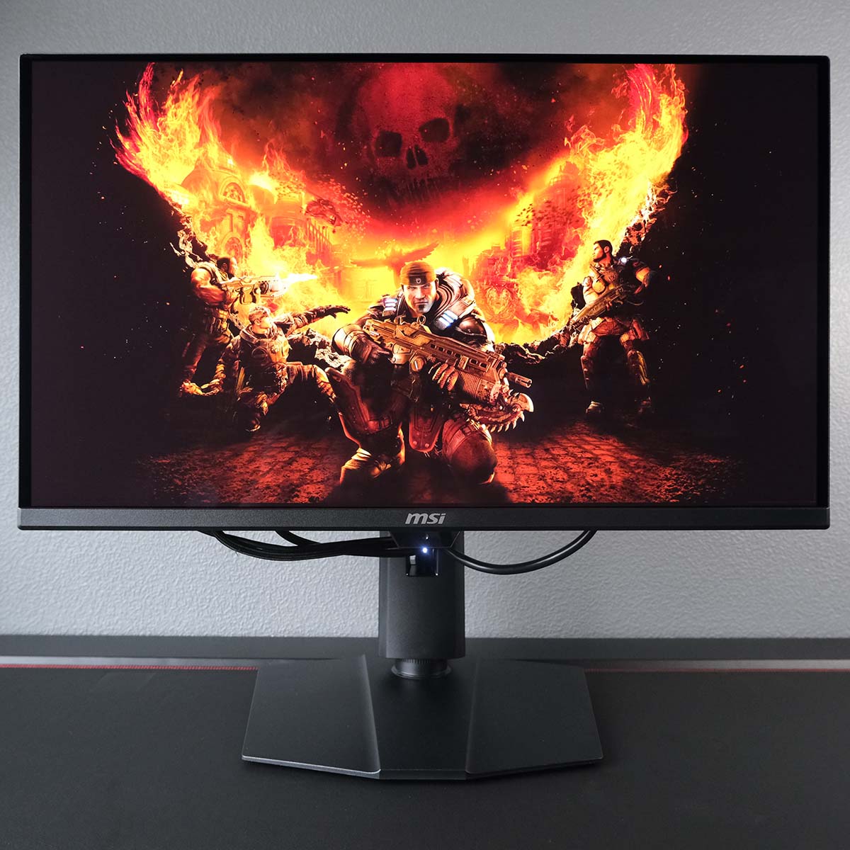 Gears of War Reloaded key art, displayed on MSI MPG 271QR QD-OLED X50.