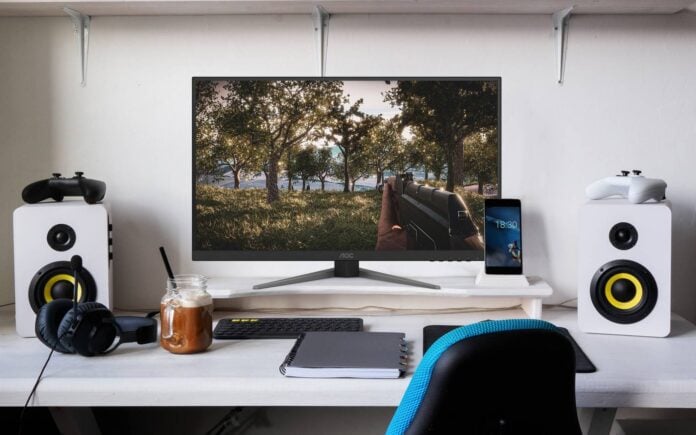 AOC U27G4XM gaming monitor.