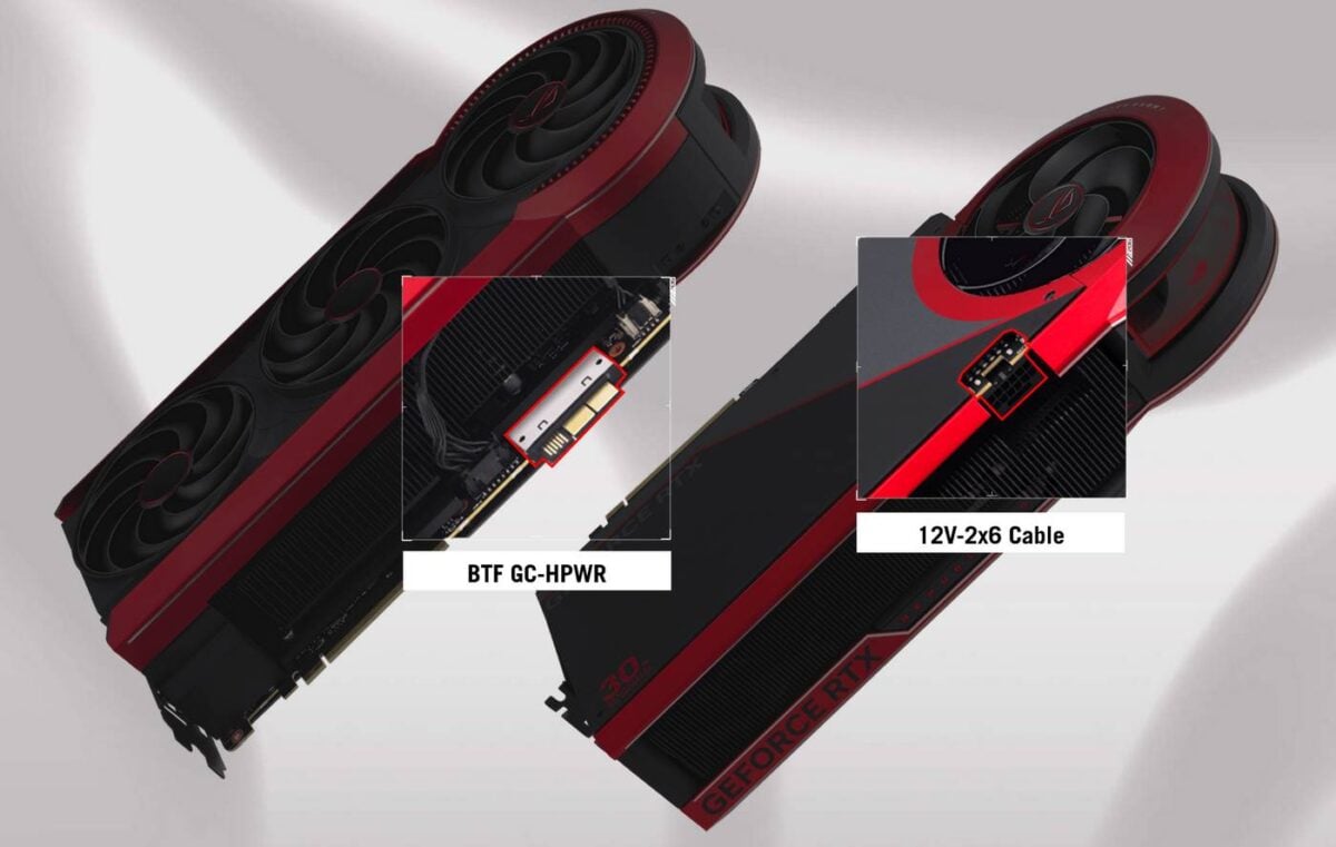 Asus ROG Matrix Platinum GeForce RTX 5090 - power connectors.