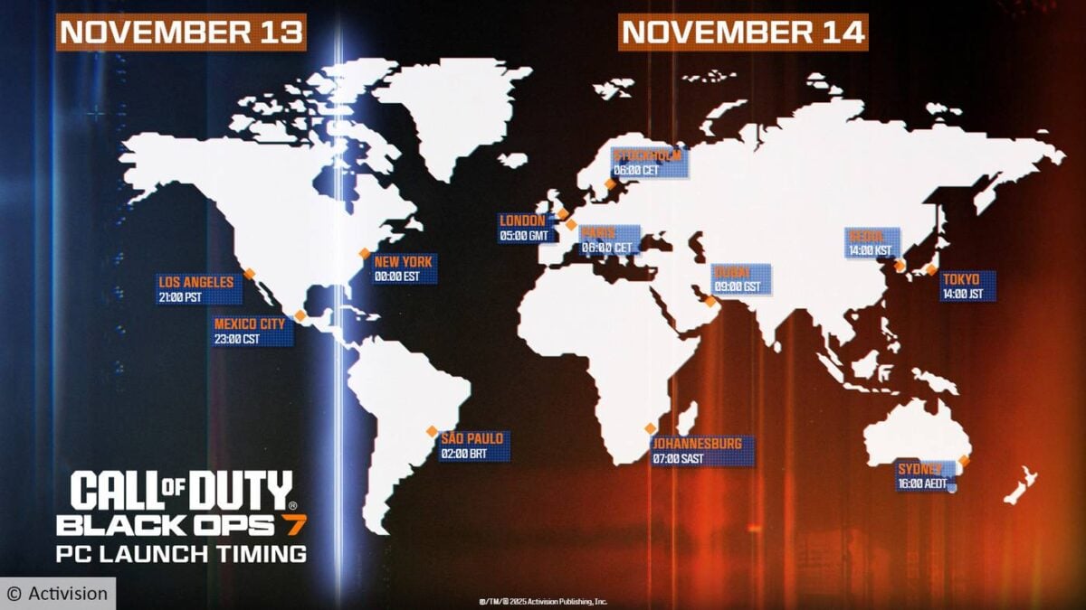 Call of Duty Black Ops 7 launch time.
