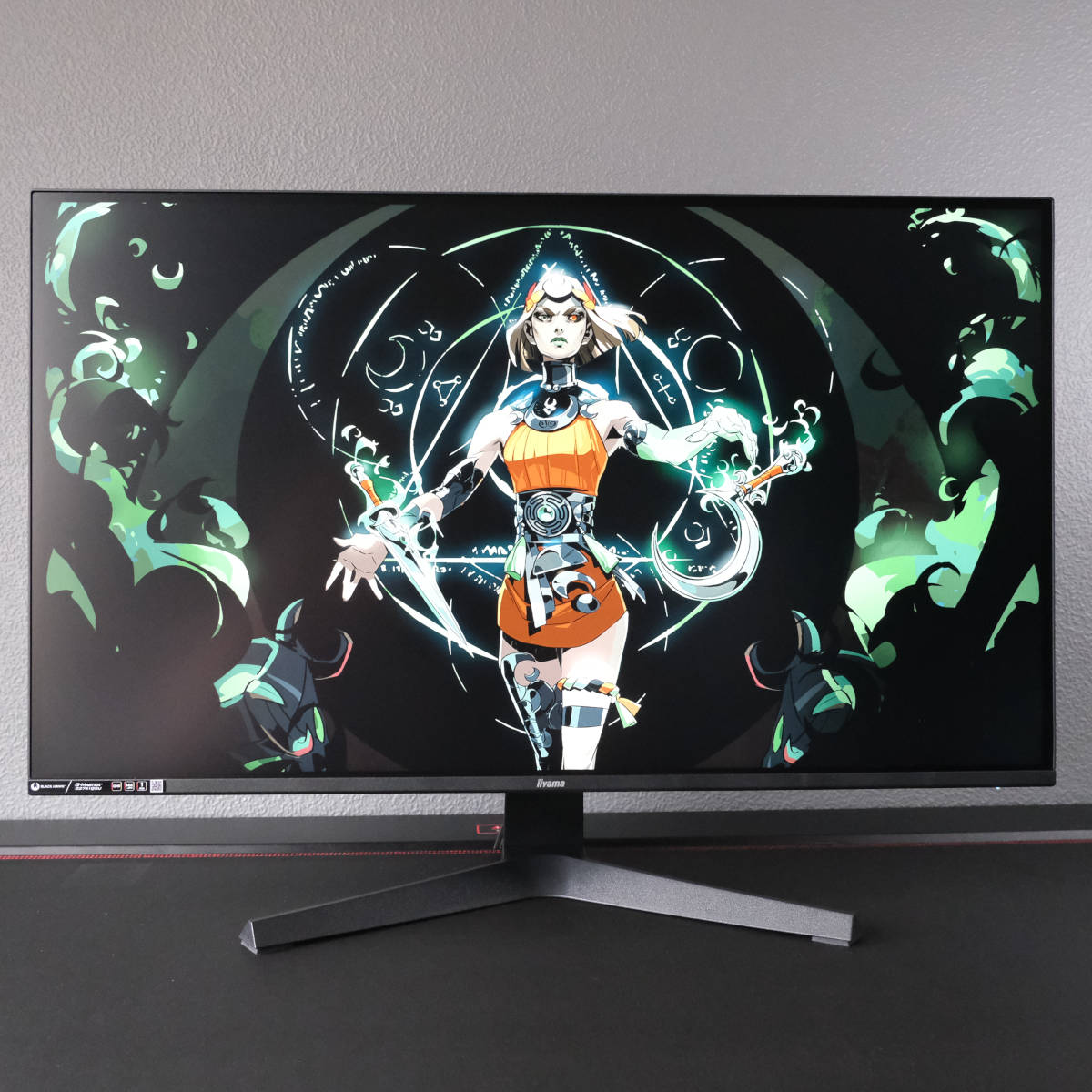Hades 2 key art displayed on G-Master G2741QSU-B1.