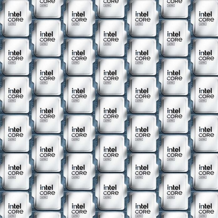 A collage of Intel Core Ultra processors.