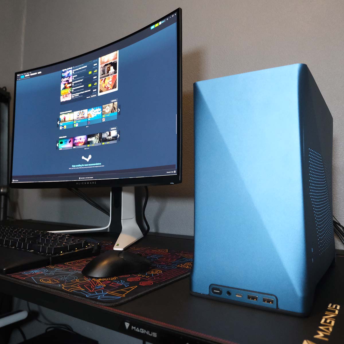 Fractal Design Era 2 case, sat next to an Alienware AW3225QF.