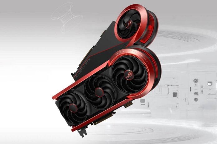 Asus ROG Matrix Platinum RTX 5090 graphics card.