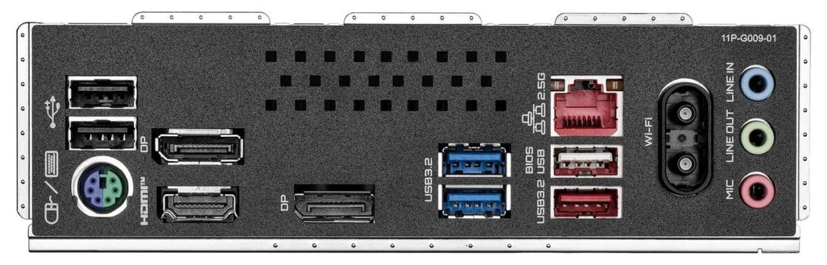 Gigabyte B860M DS3H WIFI6E Rev 2 IO.