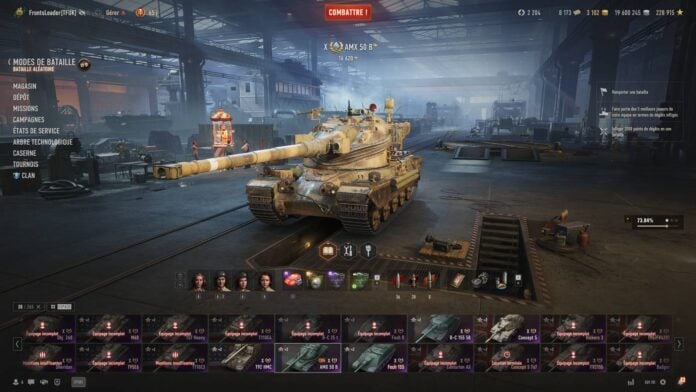 World of Tanks - menu.