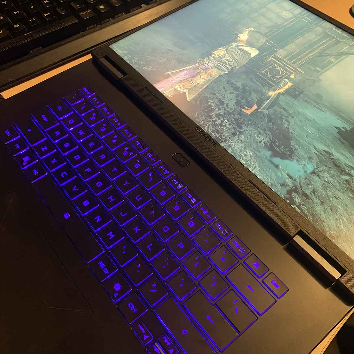 Gigabyte Gaming A16 Pro review: laying flat