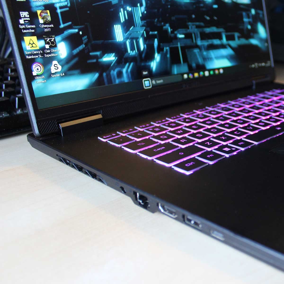 Gigabyte Gaming A16 Pro review: Left hand ports