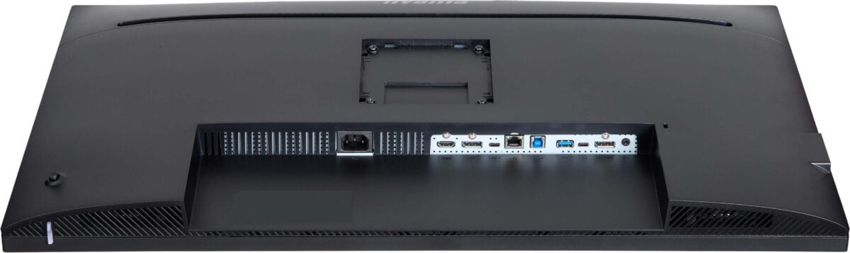 The underside of an iiyama ProGraphic monitor, showing its USB ports.