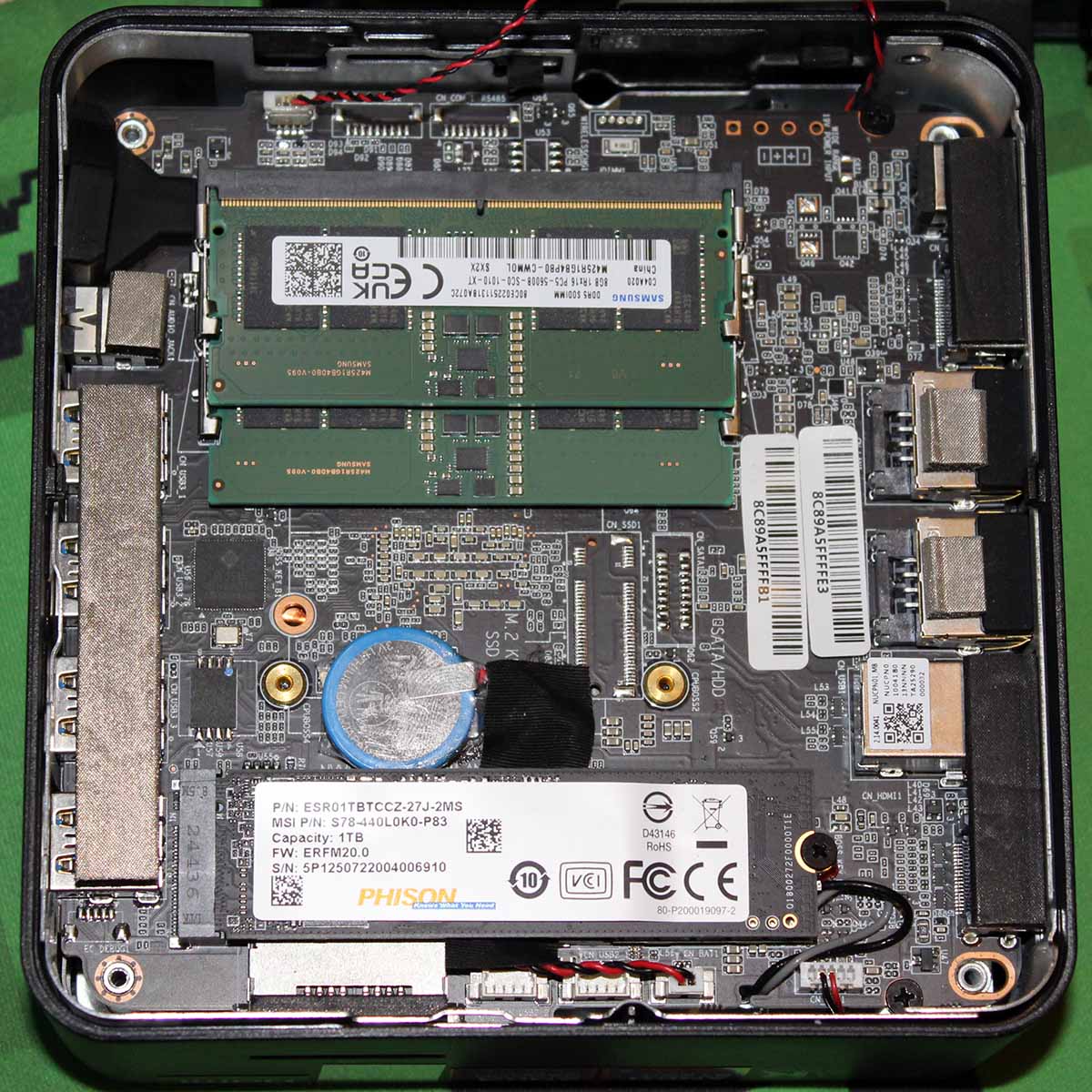 MSI Cubi Z AI 8M review: Motherboard inside