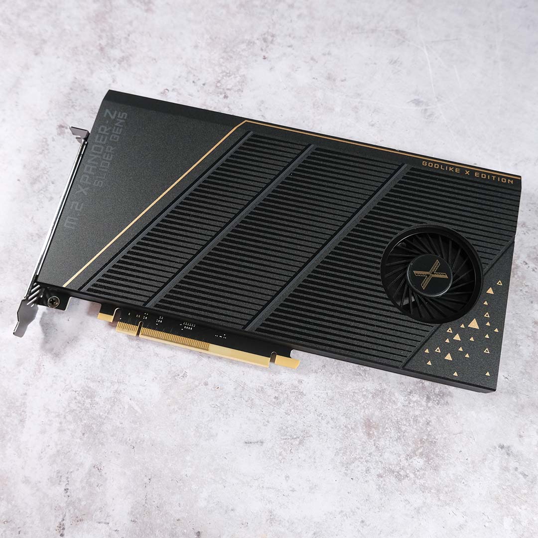 A top-down view of the M.2 Xpander-Z Slider Gen 5 accessory.