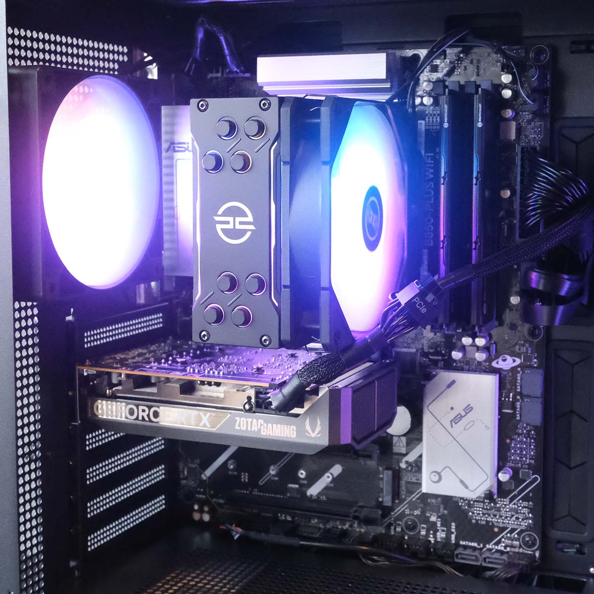 A group shout of the core components inside the PCSpecialist Aegis Pro R gaming PC.