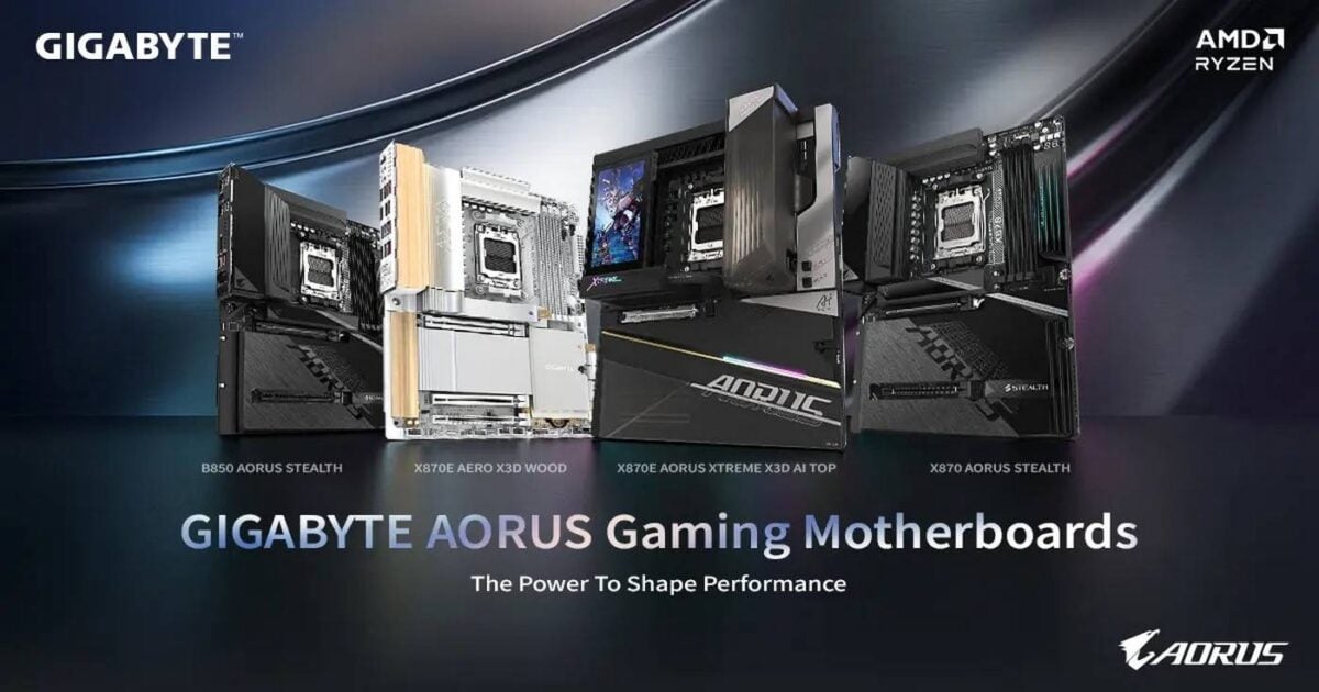 Gigabyte Aorus gaming motherboards.