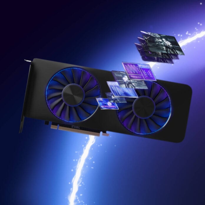 Intel Arc graphics card with XeSS 3 Multi-Frame Generation.