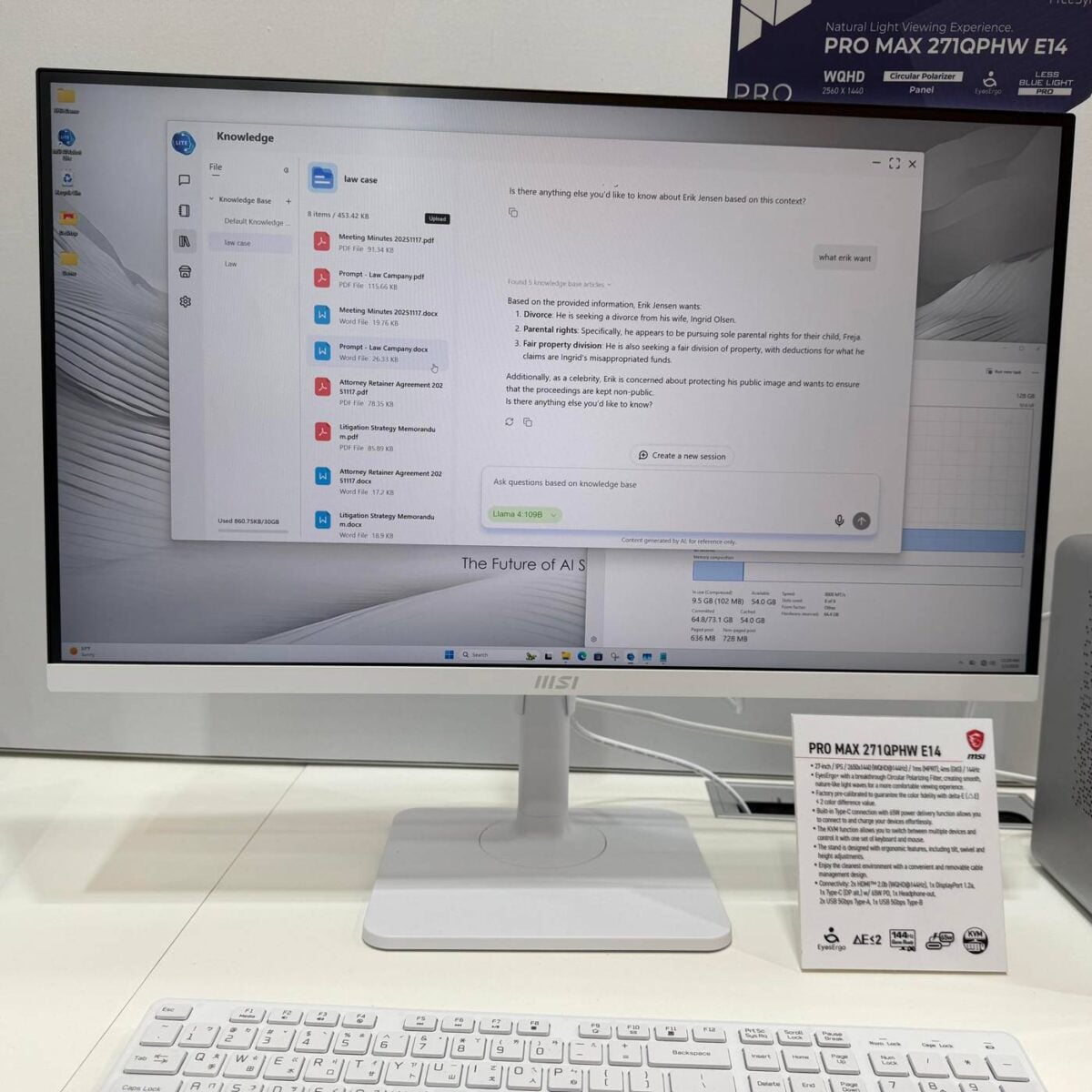 MSI Pro Max IPS monitor.