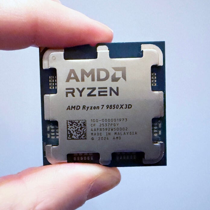 AMD Ryzen 7 9850X3D at CES 2026.