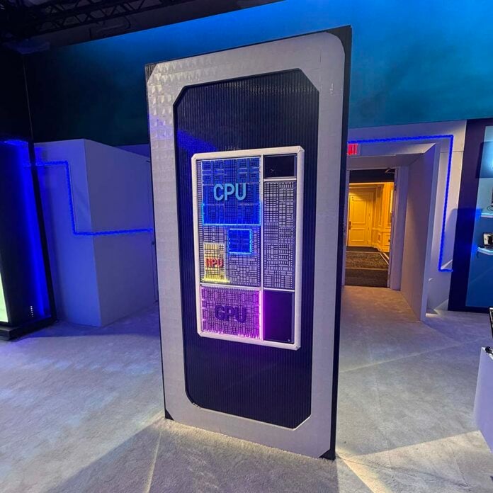 Intel Core Ultra Series 3 Panther Lake Lego model at CES 2026