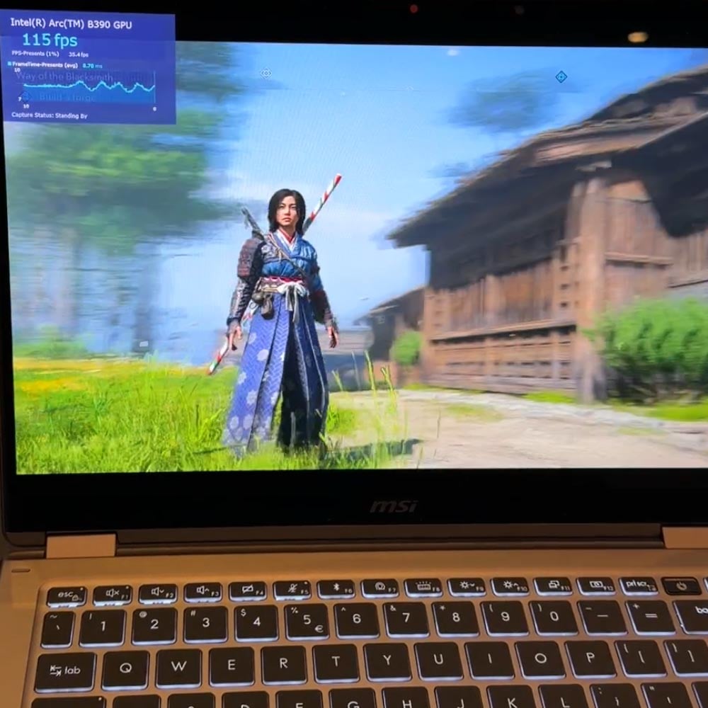 Assassin's Creed Shadows running on Intel Panther Lake system at CES 2026