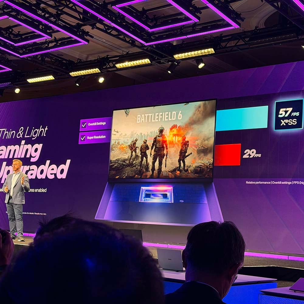 Dan Rogers in the Intel keynote at CES 2026