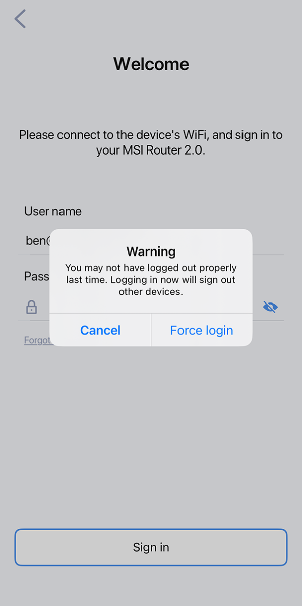 MSI Roamii Be Pro review: Force Login warning