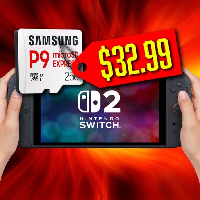 Samsung P9 Express microSD card for Nintendo Switch 2 deal.