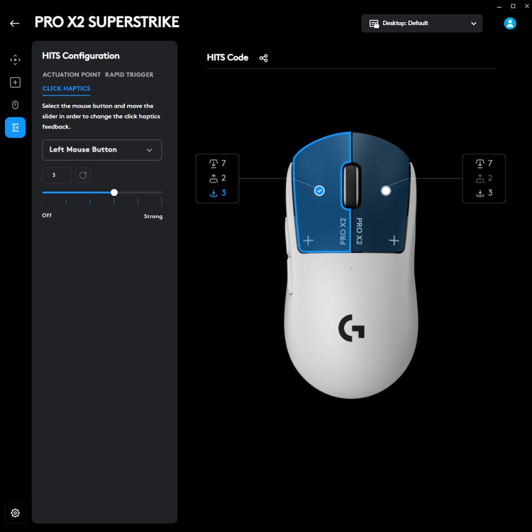 Logitech G Pro X2 Superstrike HITS haptics