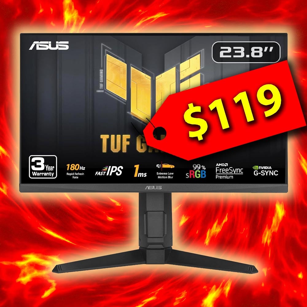 This 180Hz Asus gaming monitor just dropped to $119, includes Nvidia G ...