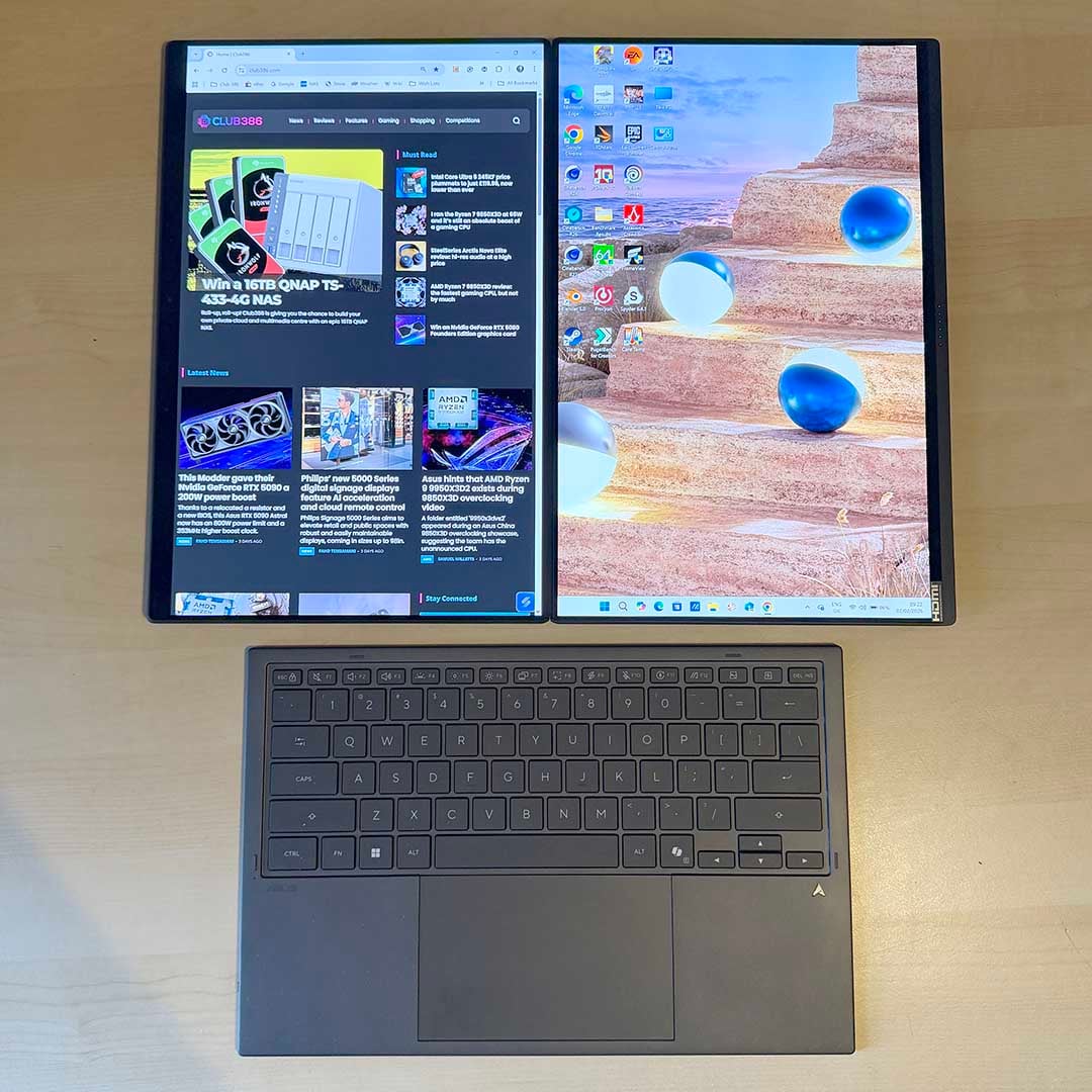 Asus Zenbook 2026 review: open book mode laid flat