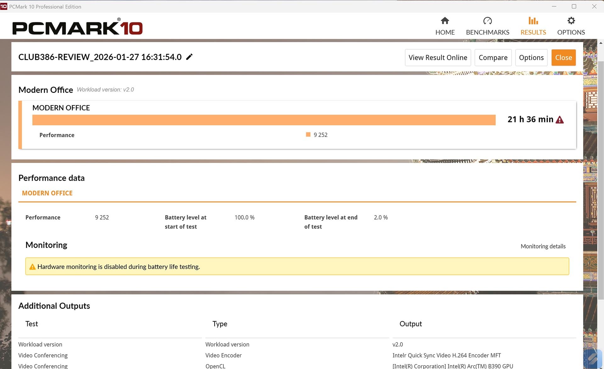 Asus Zenbook 2026 review: PCMark office battery life