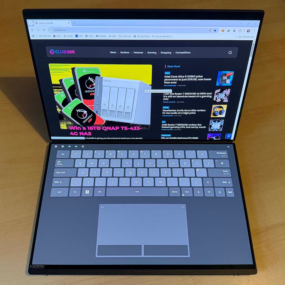 Asus Zenbook 2026 review: virtual keyboard