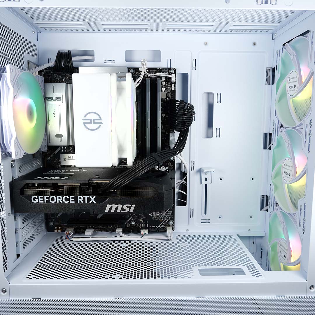 A shot of the PCSpecialist Spectrum Pro's interior.