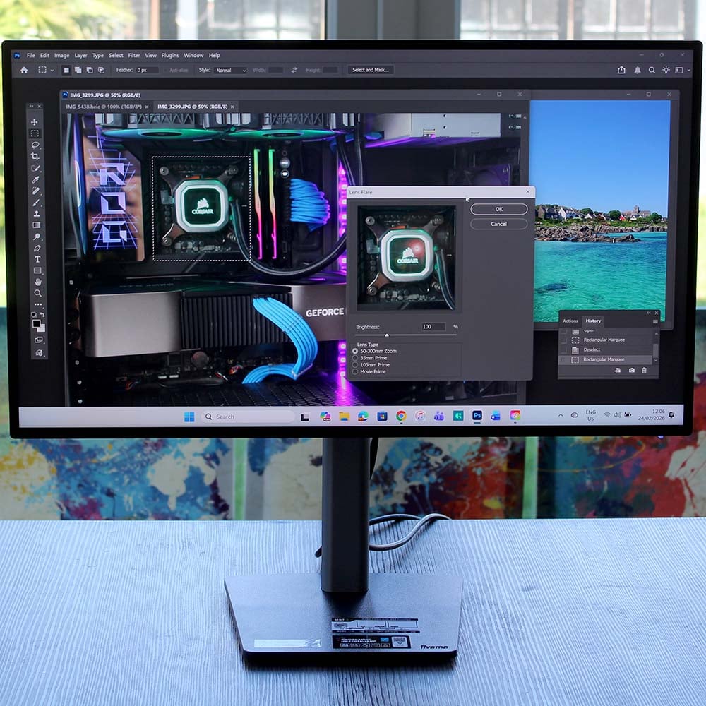 iiyama ProGraphic HB2701UHSNP running Photoshop