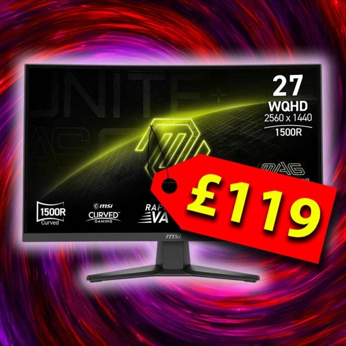 MSI MAG 275CQF E18 gaming monitor deal