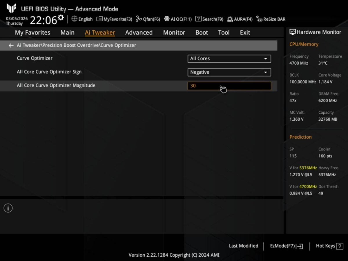 AMD PBO Curve Optimiser.