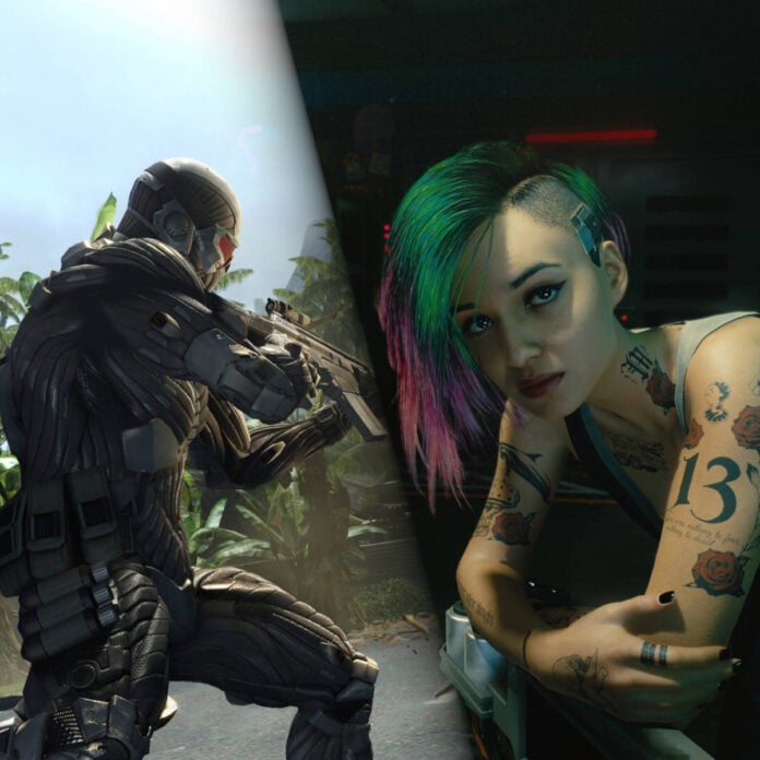 Crysis and Cyberpunk 2077.
