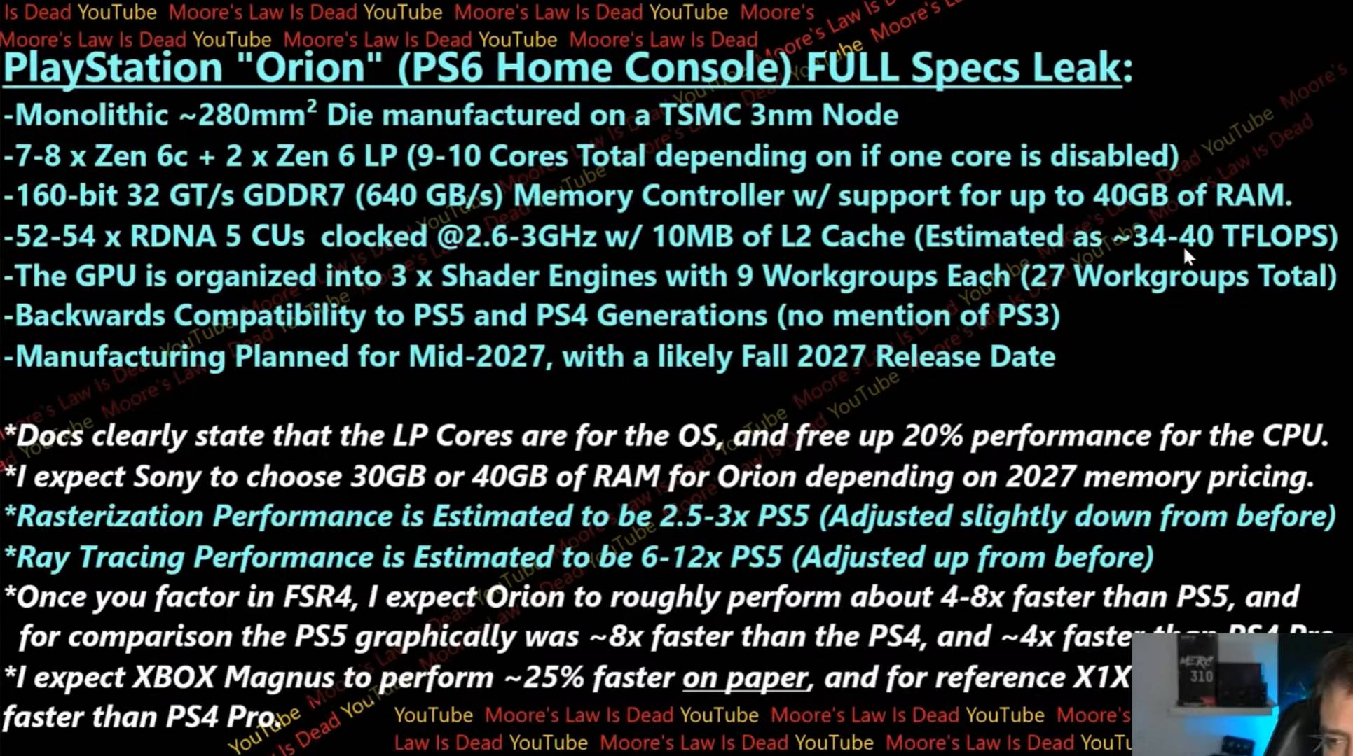 Sony PlayStation 6 detailed specs.