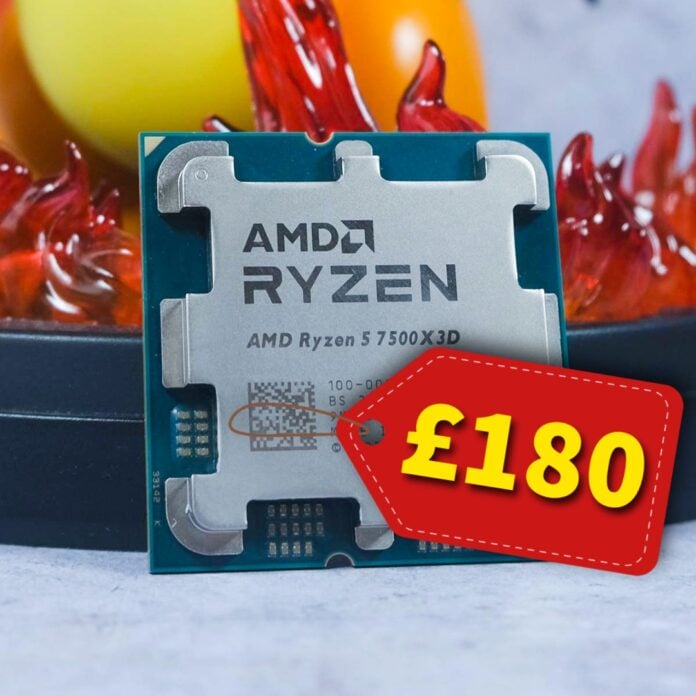 AMD Ryzen 5 7500X3D for £180