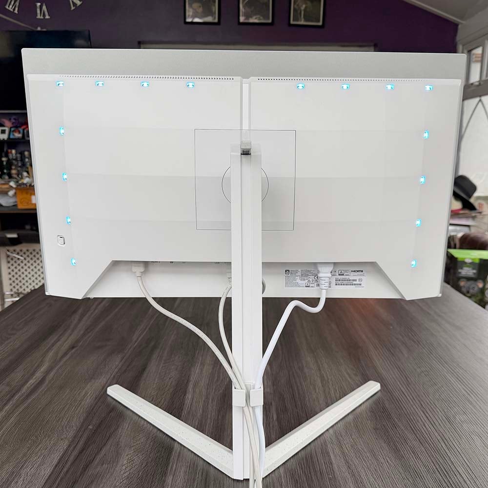 Philips Evnia 27M2N6501L rear of monitor