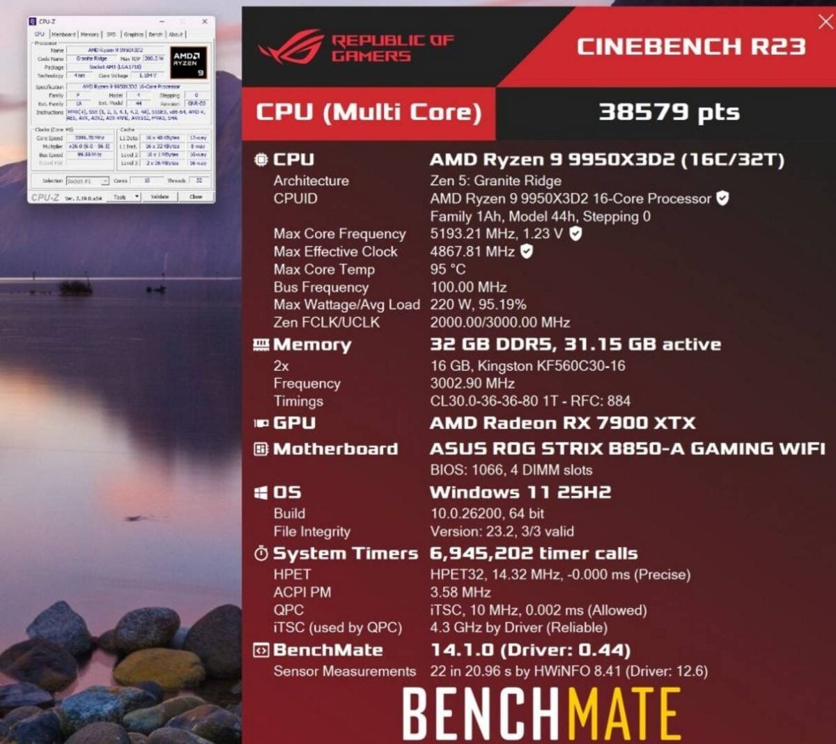 AMD Ryzen 9 9950X3D2 leaked benchmark - Cinebench R23.