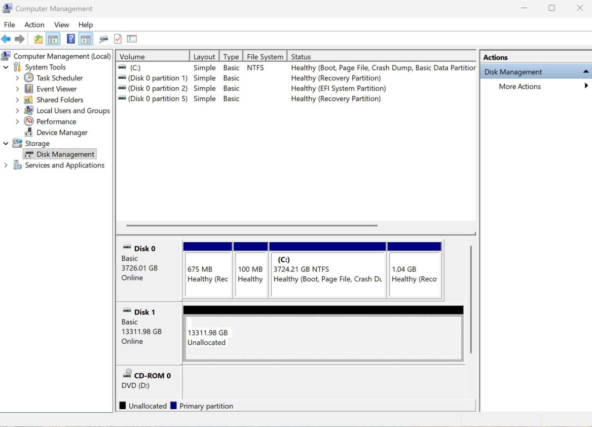 NAS gaming - setting up an ISCSI drive in Windows Disk Management