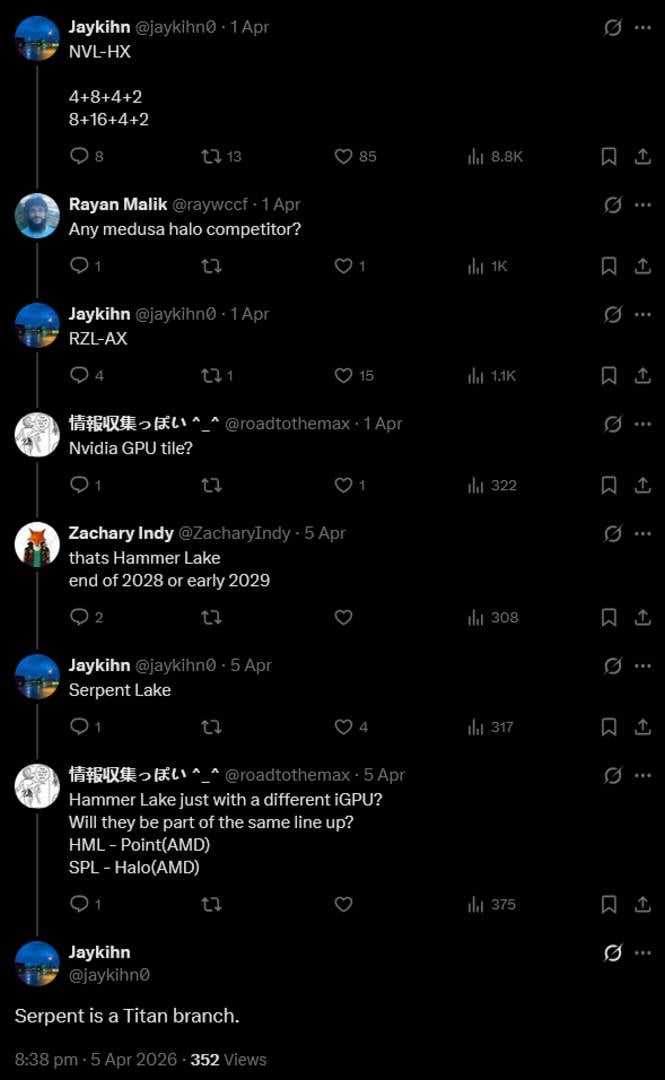 Intel Serpent Lake rumour.