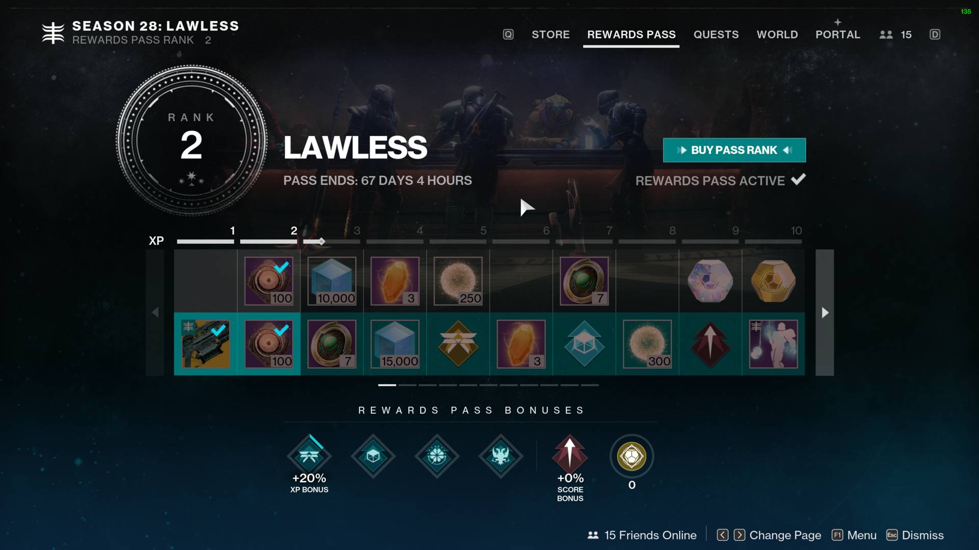 Live-service game battle pass.