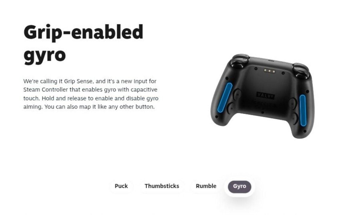 Steam Controller gyro.