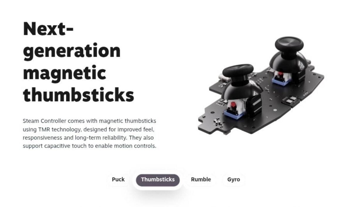 Steam Controller sticks.