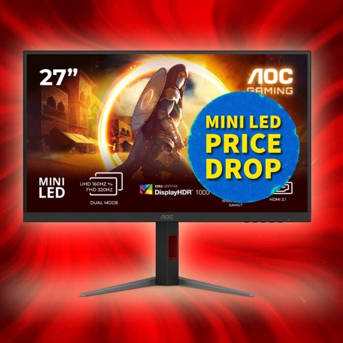 AOC U27G4XM mini LED gaming monitor price drop