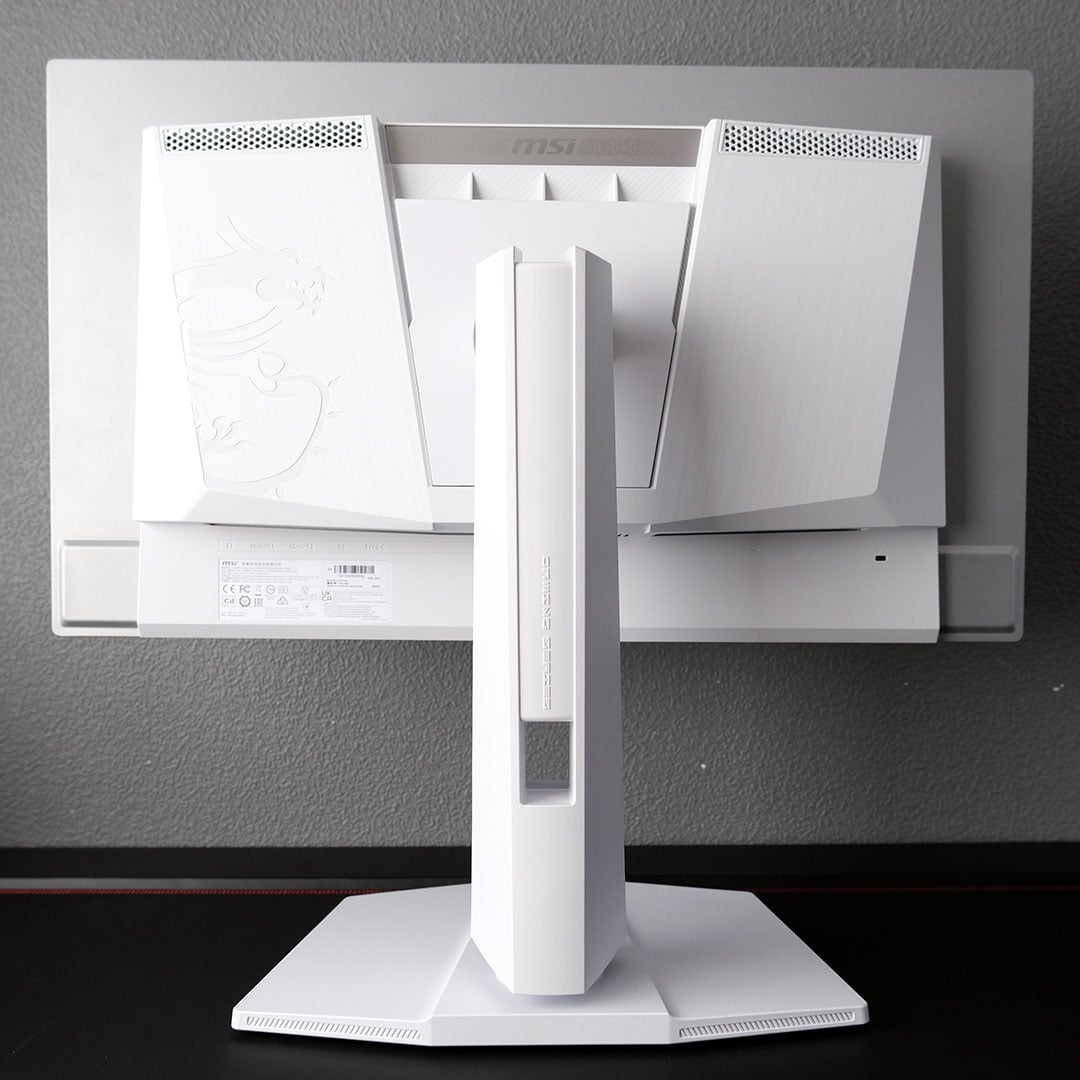 The rear of the MSI MAG 272QPW QD-OLED X28.