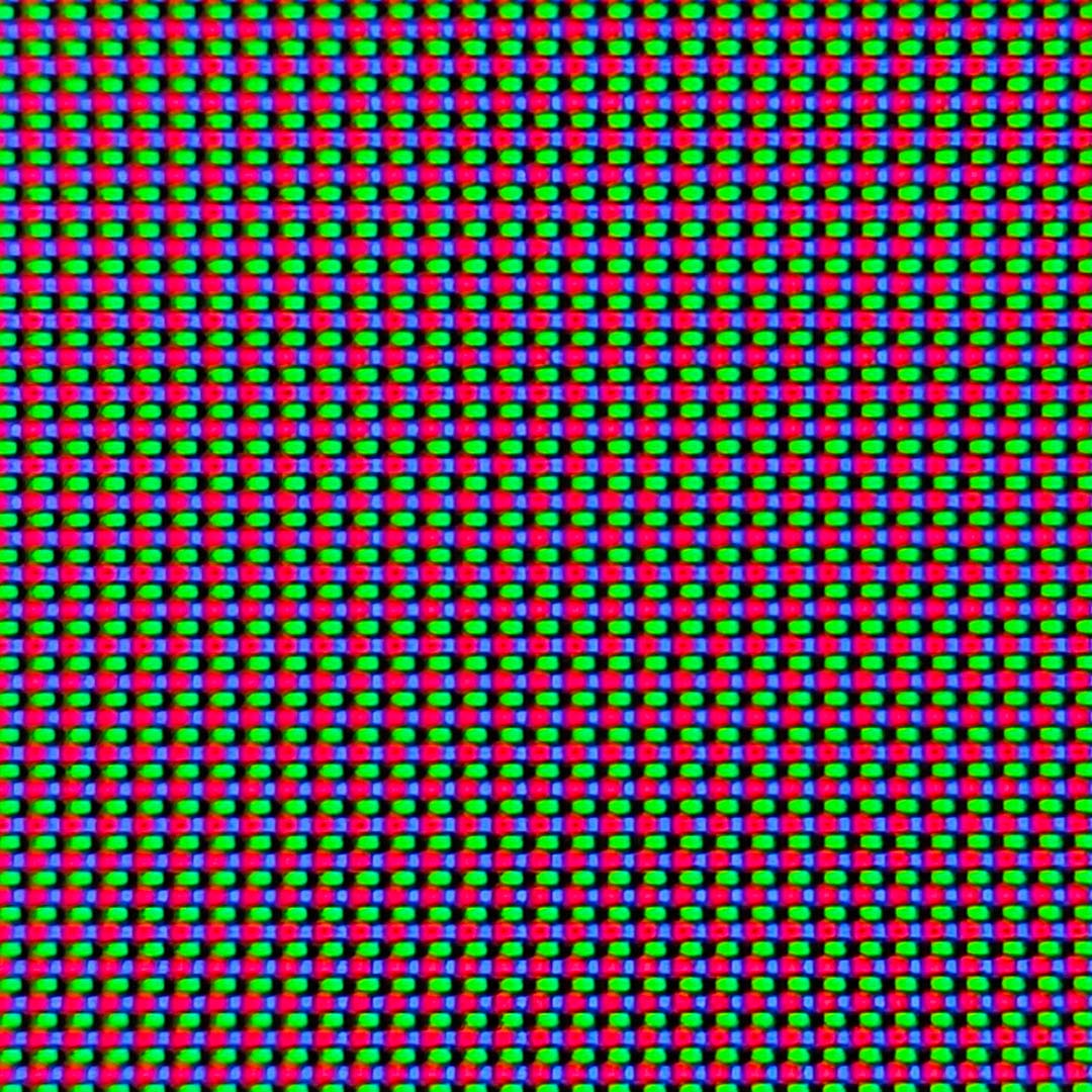 A picture of the subpixel structure on the MSI MAG 272QPW QD-OLED X28.