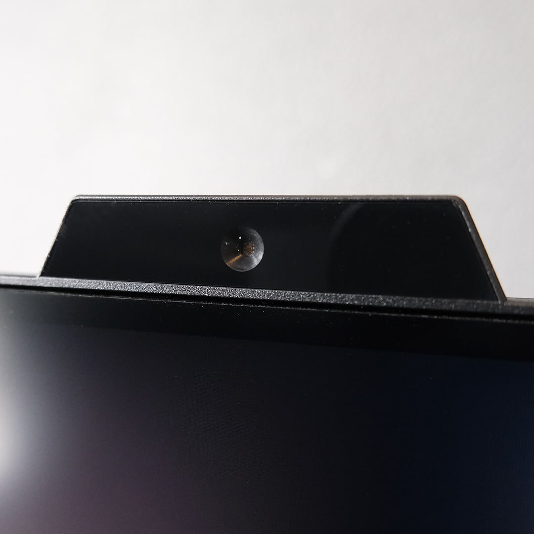 A close-up of the light sensor on the MPG 272QRF X36 monitor.