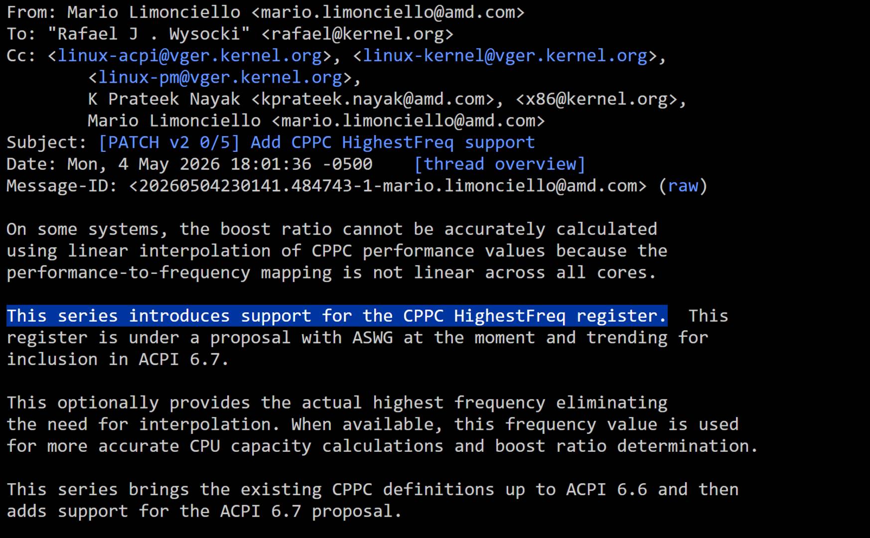 AMD CPPC HighestFreq.